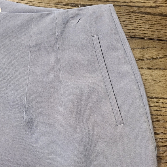 NINE WEST Women's High-Waist Pleated Pants- Light Blue with zipper  front Sz 14L - Picture 7 of 11